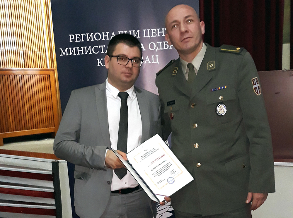 Grad Požarevac dobio zahvalnicu Ministarstva odbrane – Regionalnog Centra Kragujevac