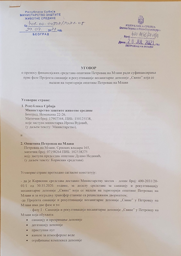 Potpisan ugovor o sanaciji i rekultivaciji gradske nesanitarne deponije!