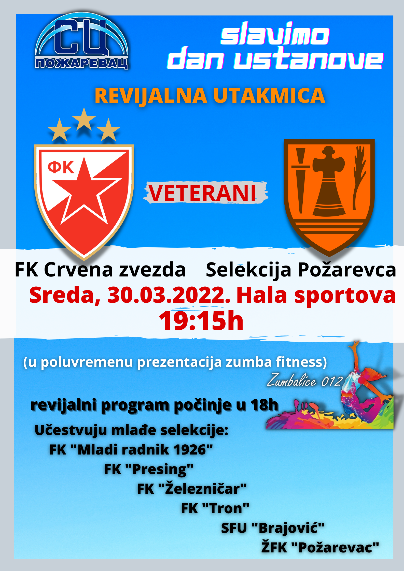 U sredu revijalna utakmica FK „Crvena zvezda“ – FK „Požarevačke zvezde“...