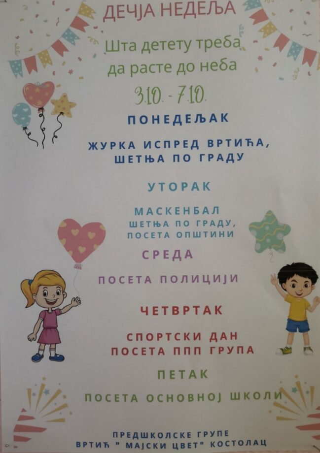 Dečija nedelja u Kostolcu