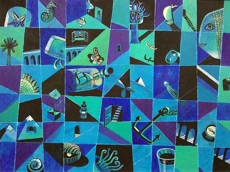 Jadran Krnajski, Tajne Mora, 2018, Ulje Na Platnu, 60x80cm