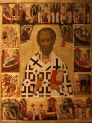 Russian Icon Depicting St Nicholas With Scenes From His Life. Late 1400s Or Early 1500s. National Museum, Stockholm