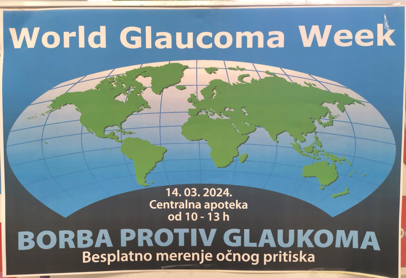 Promocija Borbe protiv Glaukoma – Povišenog očnog pritiska u Centralnoj apoteci u Požarevcu