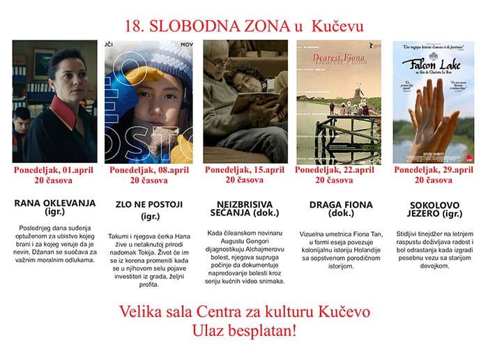 Filmski festival Slobodna zona dolazi u Kučevo