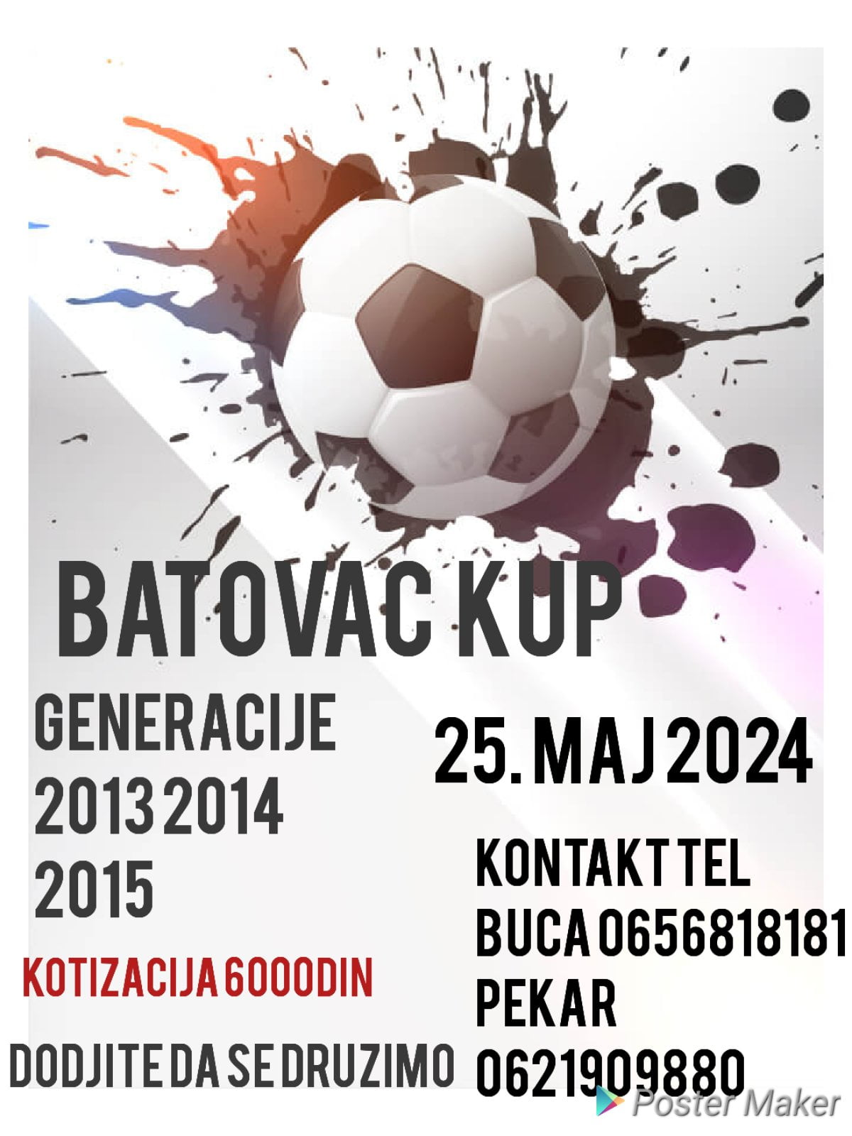 „Batovac kup“ 25. maja 2024. godine