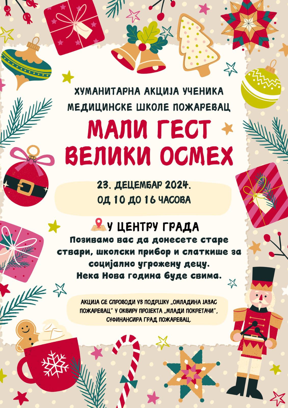Održana akcija „Mali gest, Veliki osmeh“ u Požarevcu