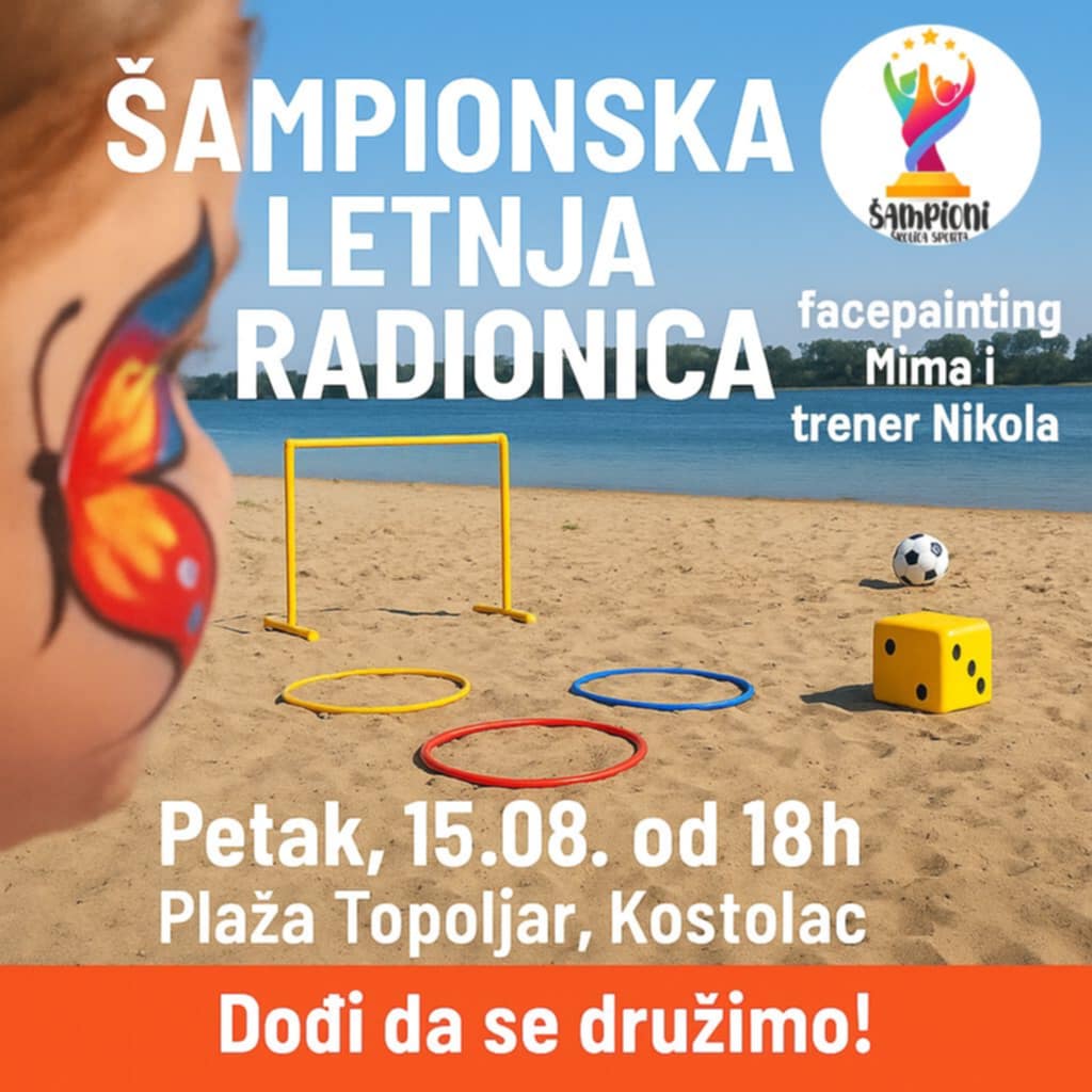 Šampionska letnja radionica u Kostolcu – sport i umetnost za najmlađe