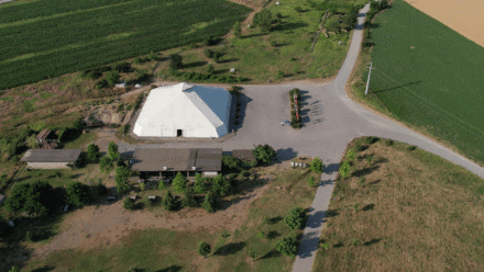 Pogled na arheološki lokalitet Viminacium iz vazduha, Požarevac