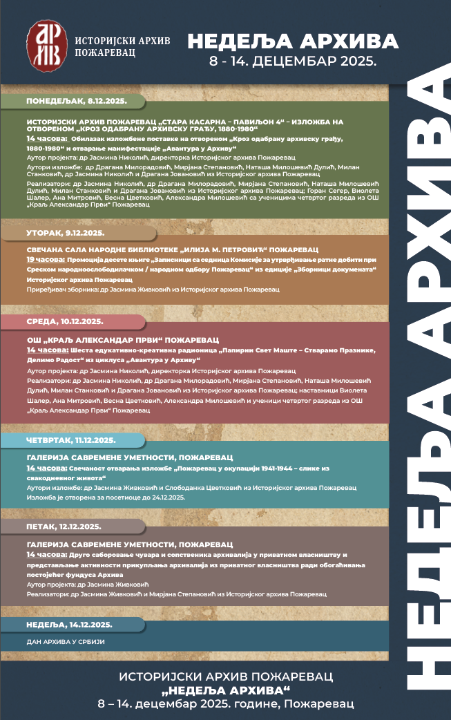 2025. Poster NEDELJA ARHIVA