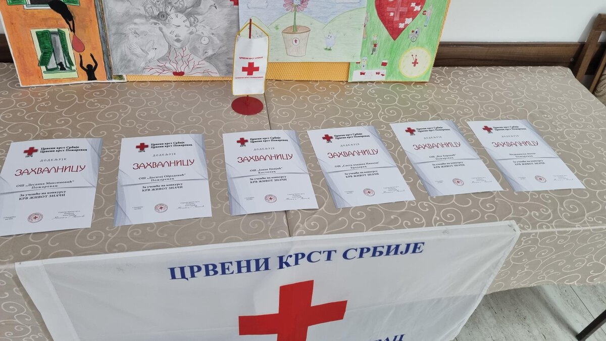 Svečana dodela nagrada najuspešnijim učenicima na konkursu „Krv život znači“