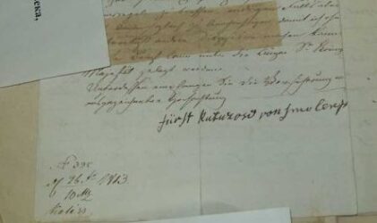 Razglednica sa starim rukopisom iz 1913. godine.