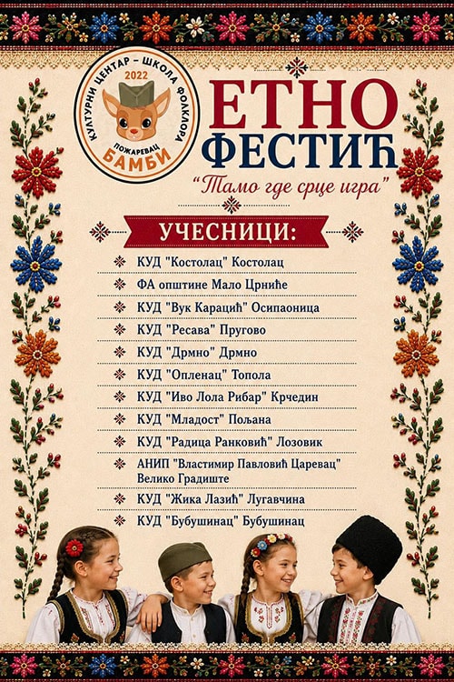 Etno festić okuplja mlade čuvare tradicije u Požarevcu