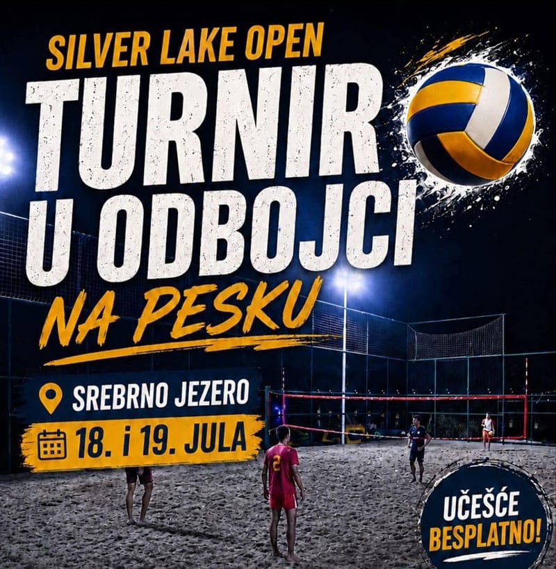 Turnir u odbojci na pesku na Srebrnom jezeru 18. i 19. jula.