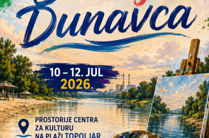 Likovna kolonija na plaži Topoljar u Kostolcu, umetnici stvaraju na otvorenom.