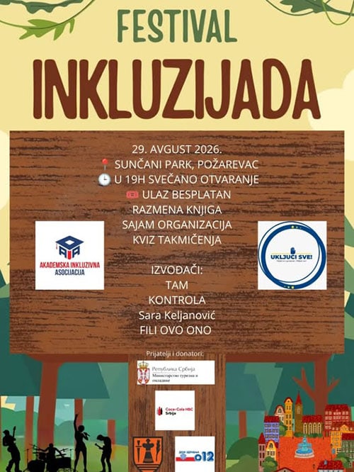Inkluzijada stiže u Požarevac: Besplatni koncerti i program za sve generacije