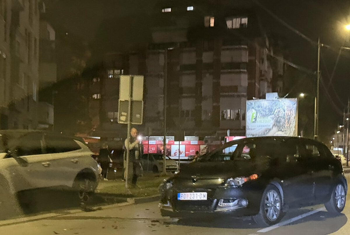 Udes na uglu Vardarske i ulice Čede Vasovića