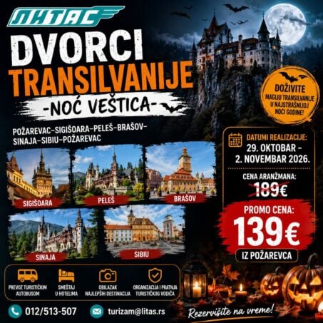 Turistička agencija Litas vas vodi u dvorce Transilvanije za Noć veštica