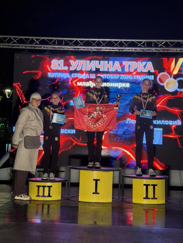 Snezana Pajkic srpska atleticarka, Milica Markovski, Marija Maksic i Lena Božilović